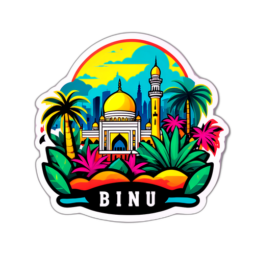 Sticker Esotico con il Skyline di Brunei