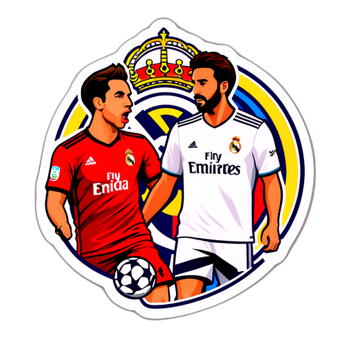 การแข่งขันระหว่างเรอัลมาดริดกับมอลลอร์กาในสไตล์การ์ตูน