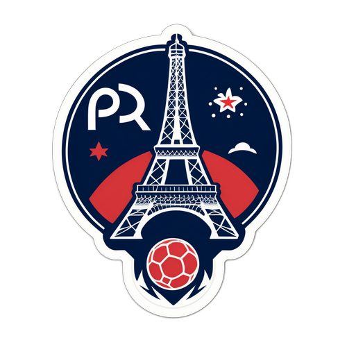 PSG Logo Sticker med Eiffel Tårn