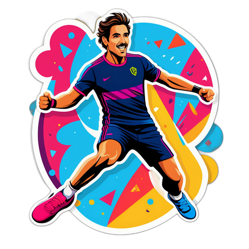 Sportlicher Raul Richter Aufkleber