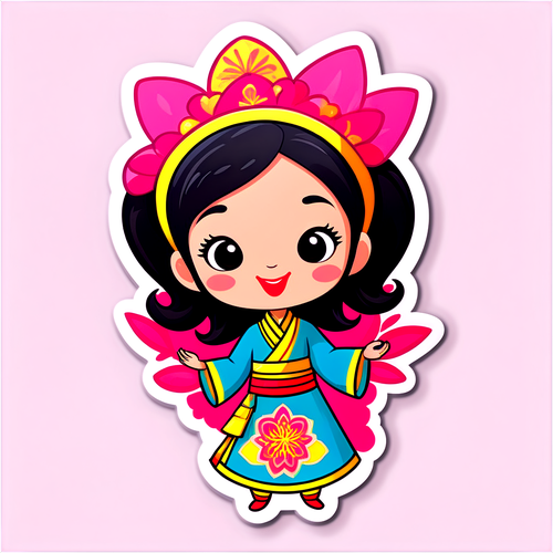 Adesivo giocoso dedicato ad Asia Nuccetelli