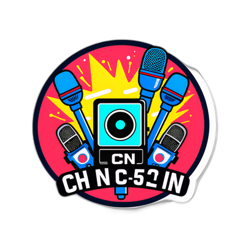 Sticker con el logo de C5N