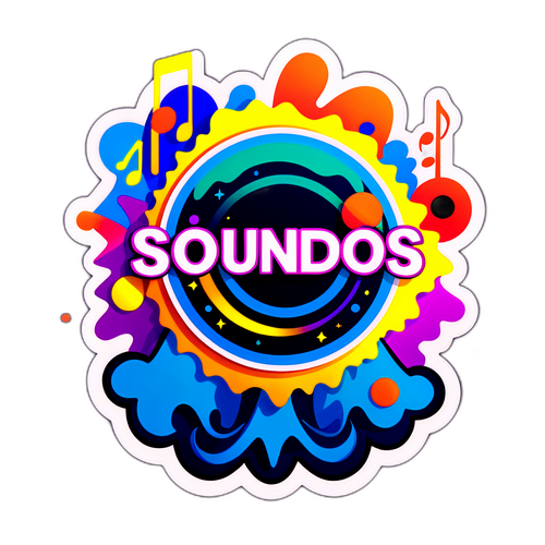 Geluidsgolven Sticker