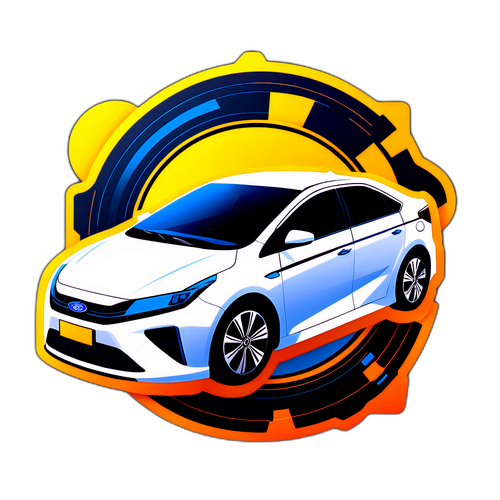 Futuristisches Byd-Auto mit Technologieelementen