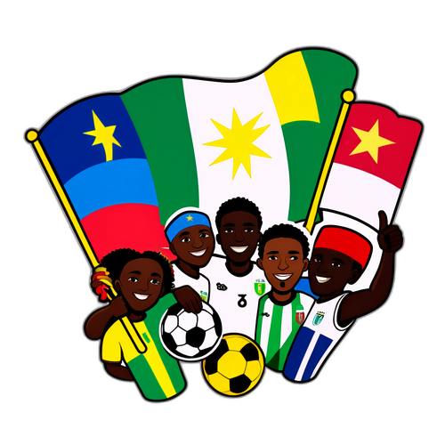 สติกเกอร์แฟนฟุตบอลเซเนกัลที่แสดงการสนับสนุนทีมชาติด้วยธง