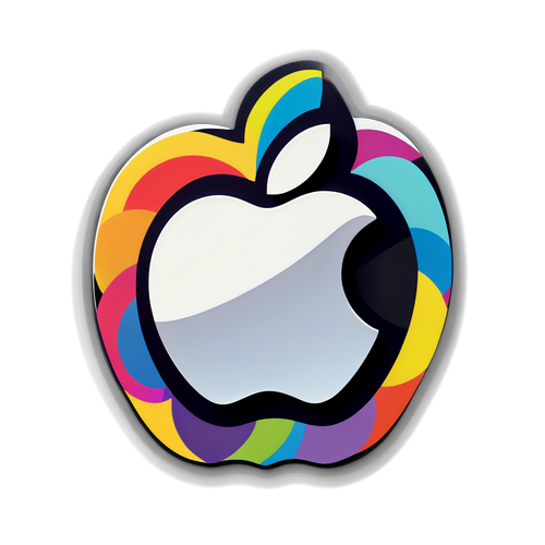 Unlock the Future: This Stunning Apple Logo Sticker is a Must-Have for Tech Lovers!