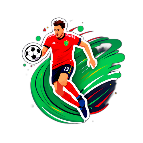 Stickerdesign av Florian Wirtz med fotboll