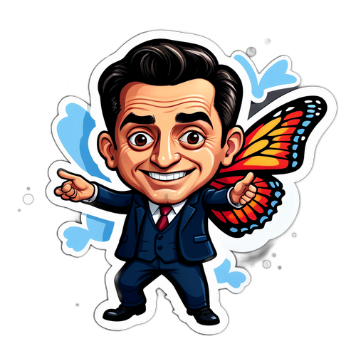 제임스 랜스톤의 카리커처 스티커