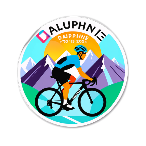 Dauphine 2025 Logo med Cykeltema
