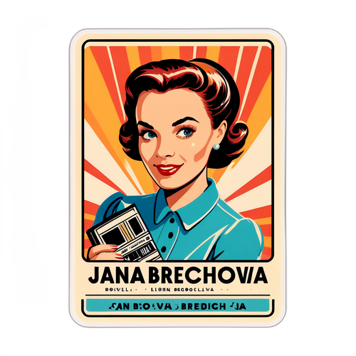 Vintage nálepka Jana Brechová