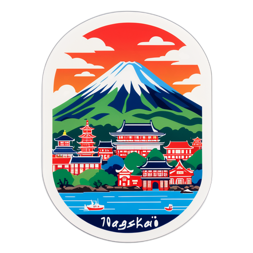 長崎の美しい風景のステッカー