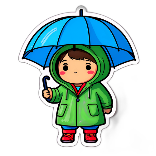 台北天氣主題卡通角色貼紙