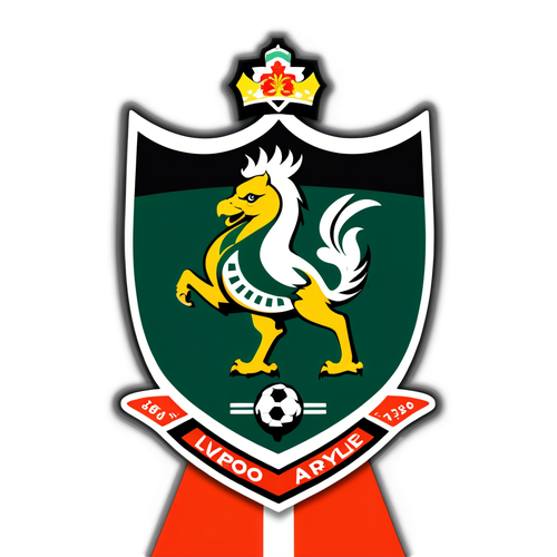 Liverpoolin logo ja Plymouth Argyle -kilpailu yhdistettynä energiseen musta-valkoiseen visuaaliseen esitykseen