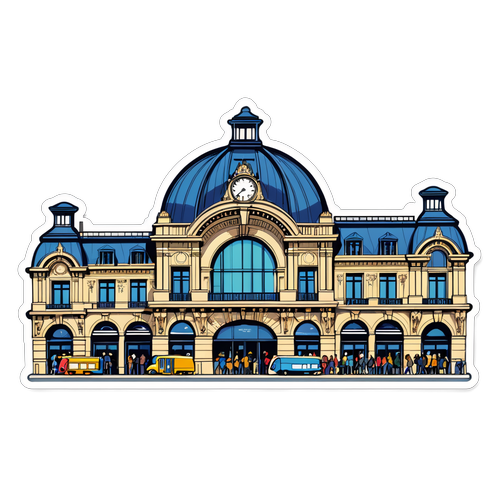 Découvrez le Charme Éternel de la Gare de l'Est : Un Autocollant Qui Éveille l'Art et l'Aventure à Paris!