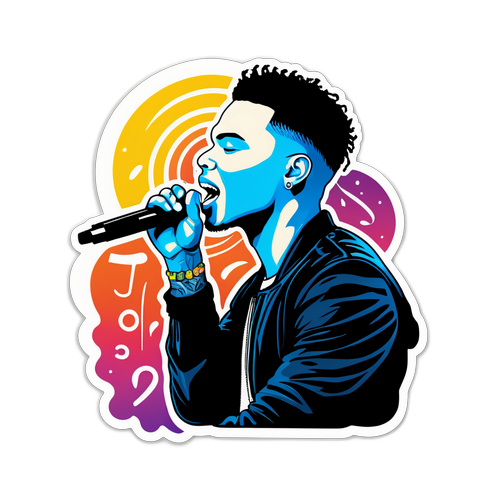 Kane Brown Singing Silhouette Sticker