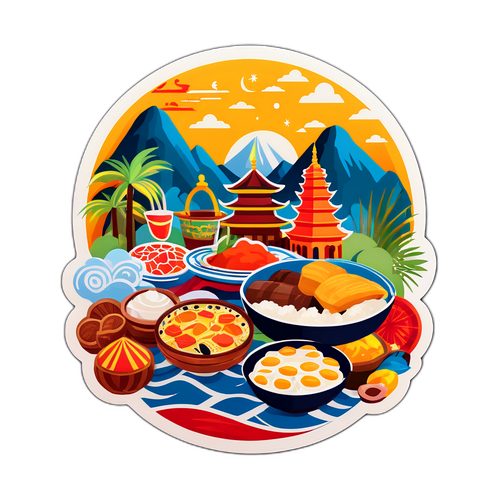 Stiker Bertema Perjalanan Malaysia