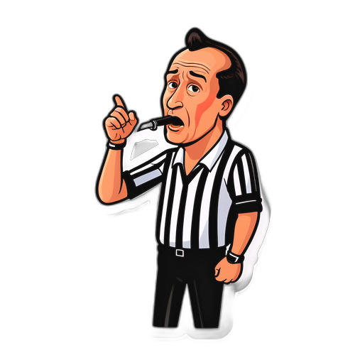 Sticker ng Referee na may Whistle