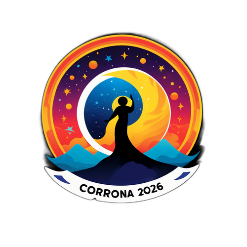 एक वृत्ताकार सूर्यग्रहण का सिल्हूट