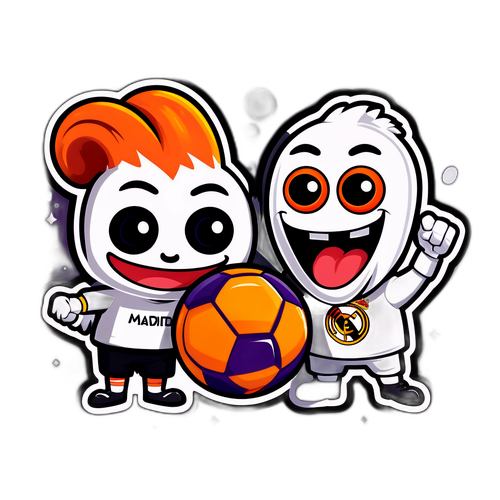 מדבקת חיות חמודות של ריאל מדריד וולנסיה