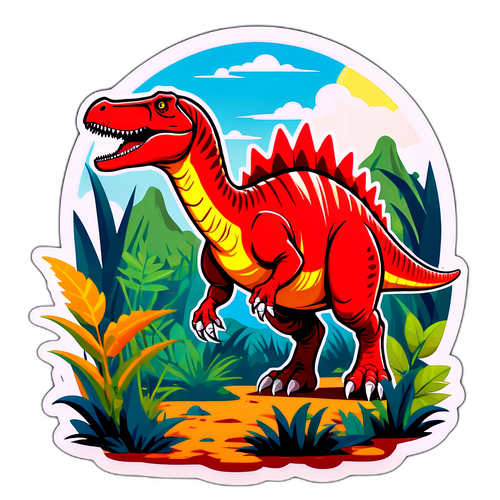 Spinosaurus Mirabilis in Prehistorisch Landschap