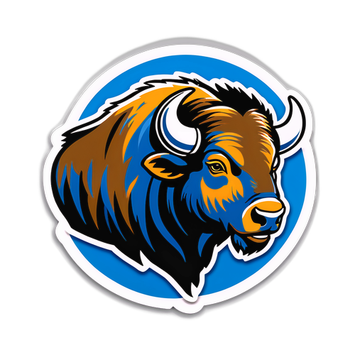 Стикер с эмблемой Каролинского Буффало