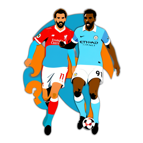 Stiker Persaingan Hebat Man City vs Liverpool