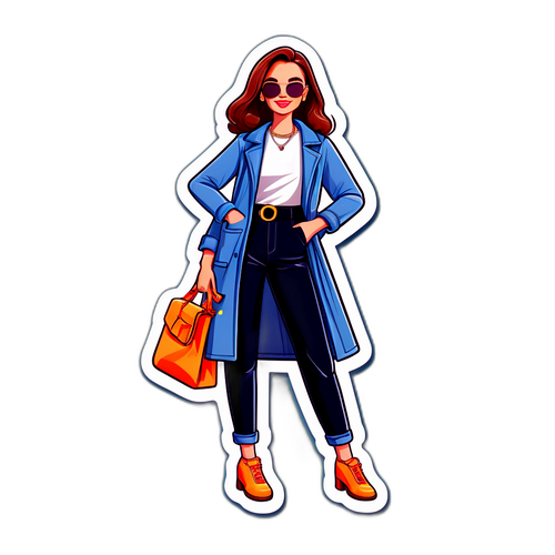 Stylová postava ve fashion póze