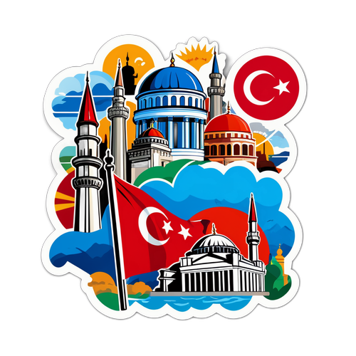 AKP Sembolleri ve Türkiye Bayrağı Kompozisyonu