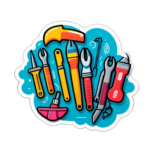 Modern szerszámok stílusos grafikával