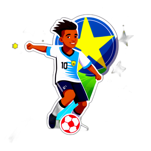 Diseño divertido en un campo de fútbol