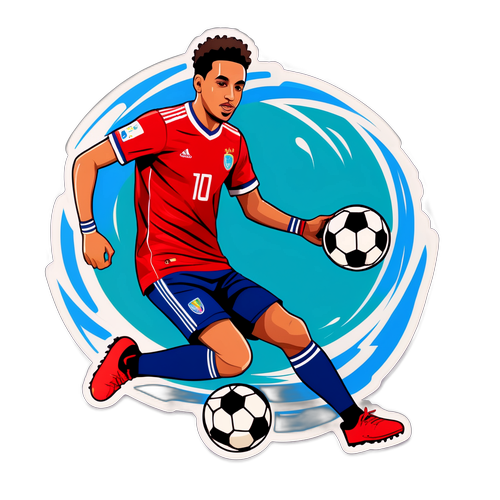 Sticker ya Jamal Musiala akicheza Mpira