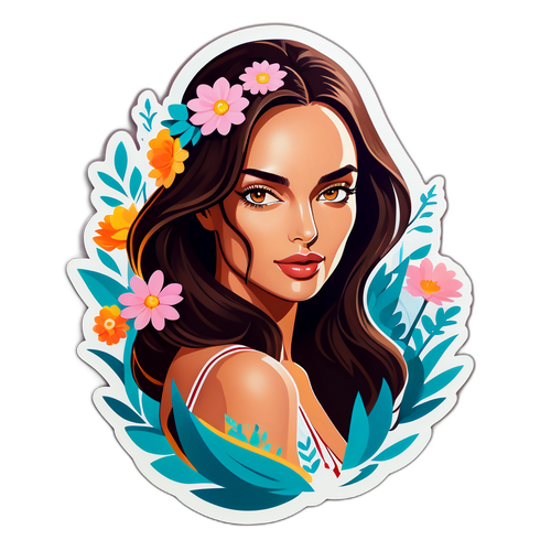 Sticker cu silueta elegantă a Irinei Shayk