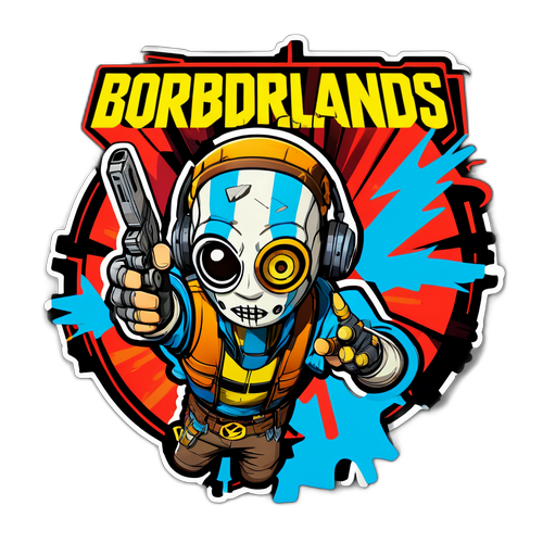 Návrh nálepky pro oslavu Borderlands 4
