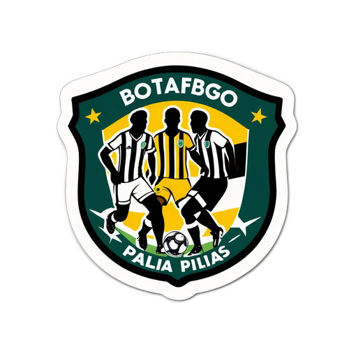 Autocollant représentant un match intense entre Botafogo et Palmeiras