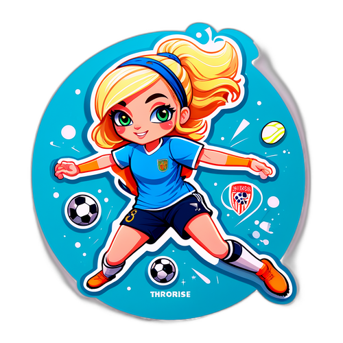 Elise Thorsnes med fotballelementer