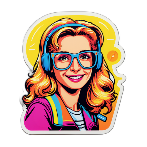 Retro-Aufkleber von Esther Schweins der 90er Jahre