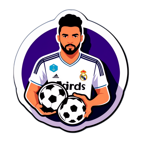 Fan matricula Real Madrid mezzel és labdával