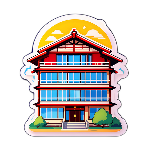 トヨコインにインスパイアされた宿泊施設の可愛いイラスト