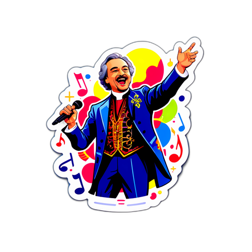 Sticker cu Tudor Chirilă pe scenă