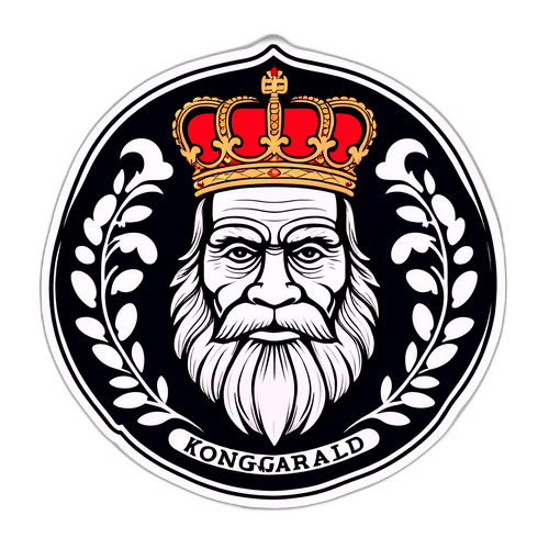 Elegant kongedømme emblem for Kong Harald