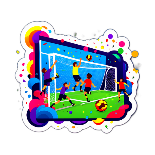 Autocollant de célébration de football