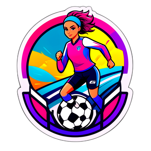 Sticker con logo estilizado de Racing Femenino