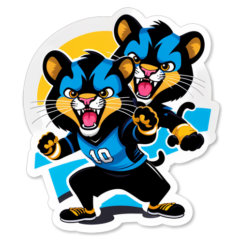 Playful Panther Game Sticker