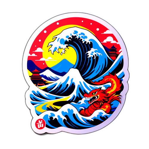 有名なシーンを再現したアートステッカー