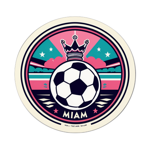 Sticker Retro untuk Perlawanan New England vs Inter Miami