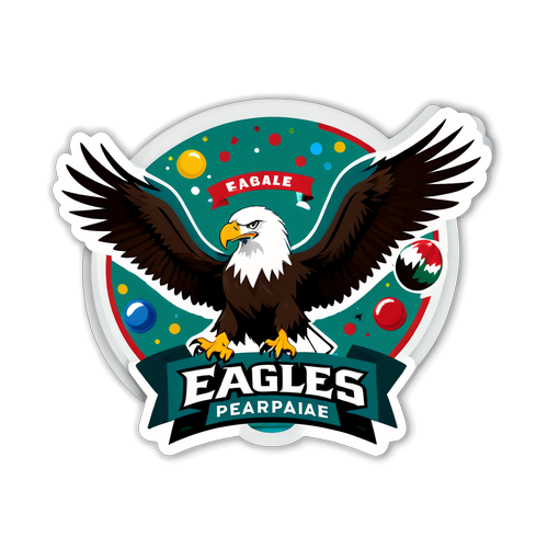 Festive Eagles Parade Celebration Sticker