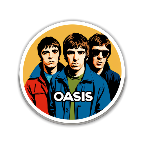 Oasis Retro Sticker: Ontdek De Magie van Hun Iconische Albumomslag!