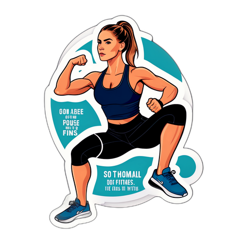 Fitness Aufkleber mit Sophia Thomalla