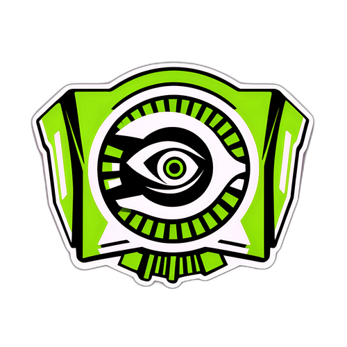 Samolepka s moderním logem Nvidia