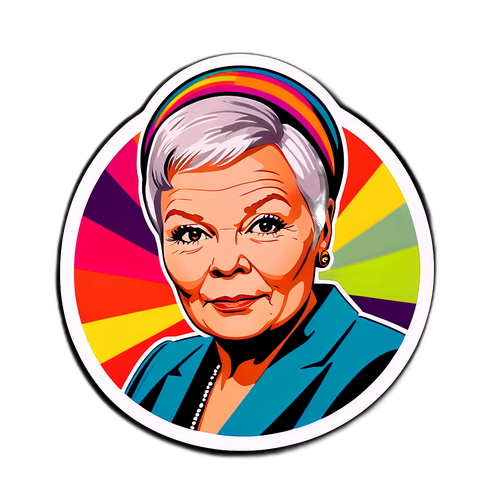 Retro biosticker med Judi Denchs ikoniska roller